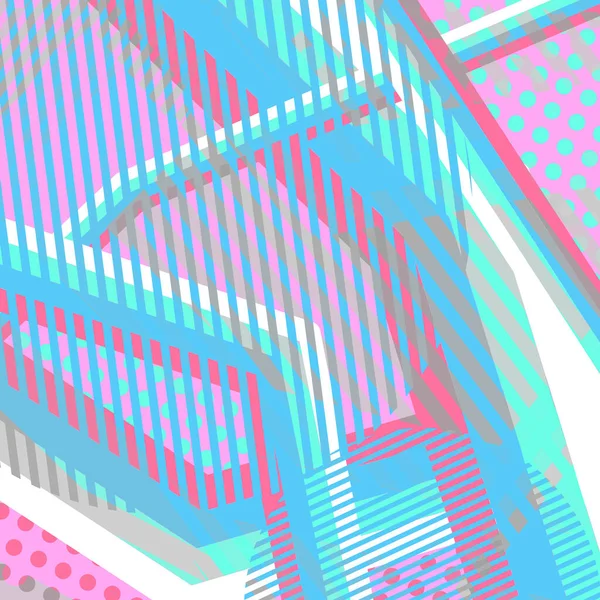 Abstraktní Barevné Disco Pozadí Vytvořené Pruhy Tečkami Kousky Barev — Stockový vektor