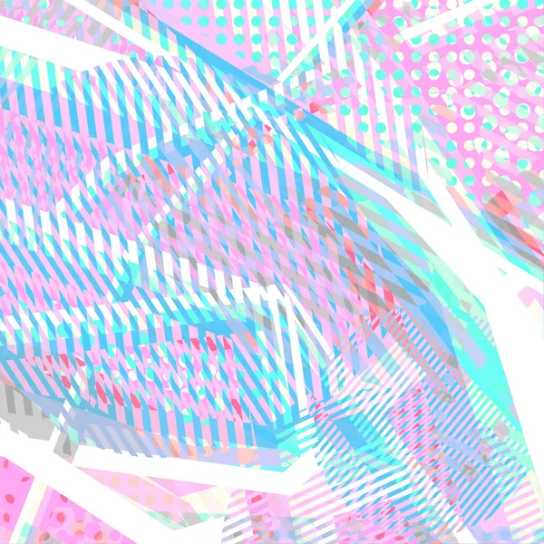 Soyut renkli disko arkaplanı çizgiler, noktalar ve renk lekeleriyle oluşturuldu.