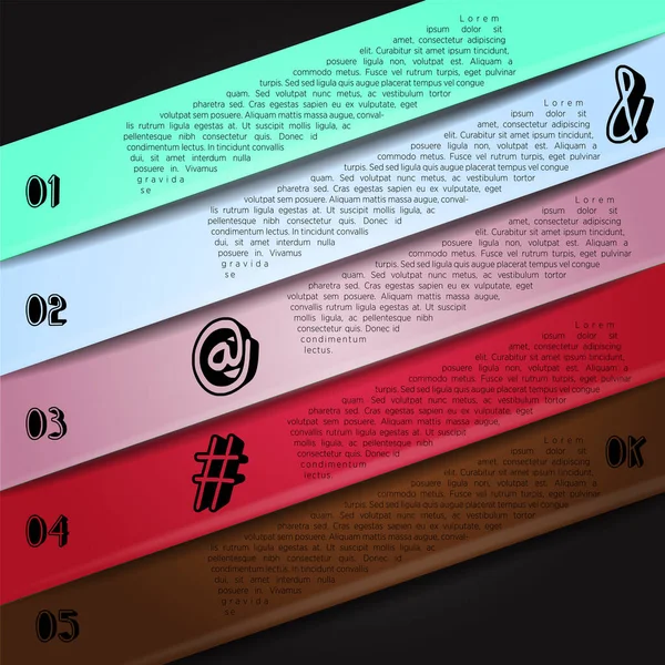 Farklı tonlarda çizgileri olan renkli bilgi grafikleri. Vektör