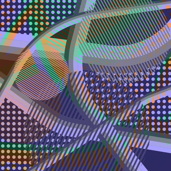 Abstrakcyjne Kolorowe Tło Disco Stworzone Paskami Kropkami Wzorami Kolorów — Wektor stockowy