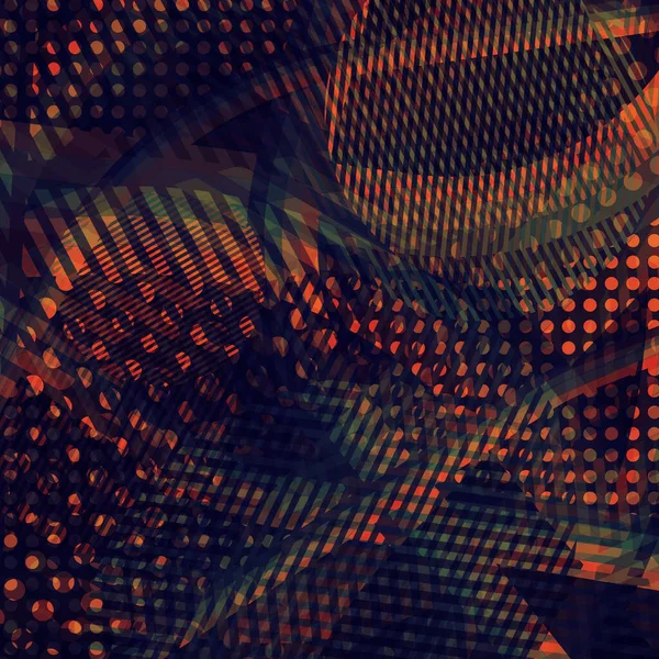 Soyut renkli disko arkaplanı çizgiler, noktalar ve renk lekeleriyle oluşturuldu.