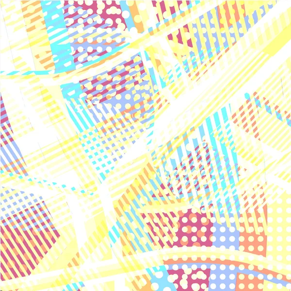 Fondo Disco Colorido Abstracto Creado Con Rayas Puntos Patrones Colores — Vector de stock