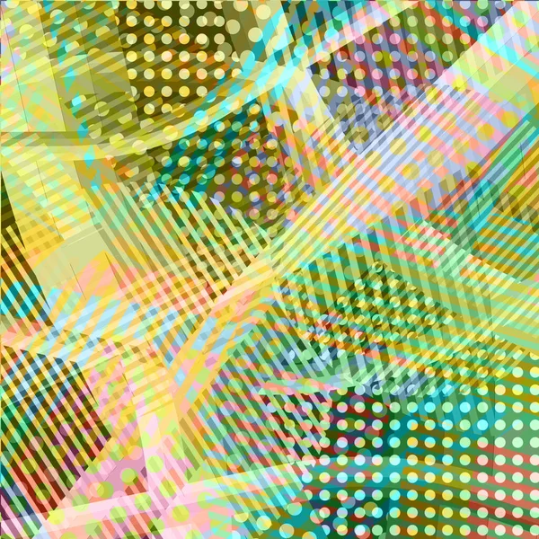 Fond Disco Abstrait Coloré Créé Avec Des Rayures Des Points — Image vectorielle