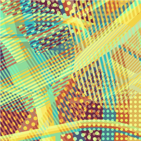 Soyut renkli disko arkaplanı çizgiler, noktalar ve renk lekeleriyle oluşturuldu.