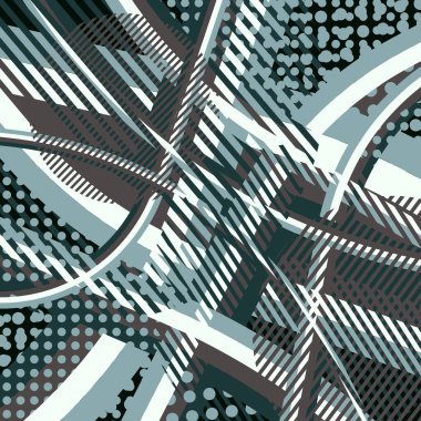 Soyut renkli disko arkaplanı çizgiler, noktalar ve renk lekeleriyle oluşturuldu.