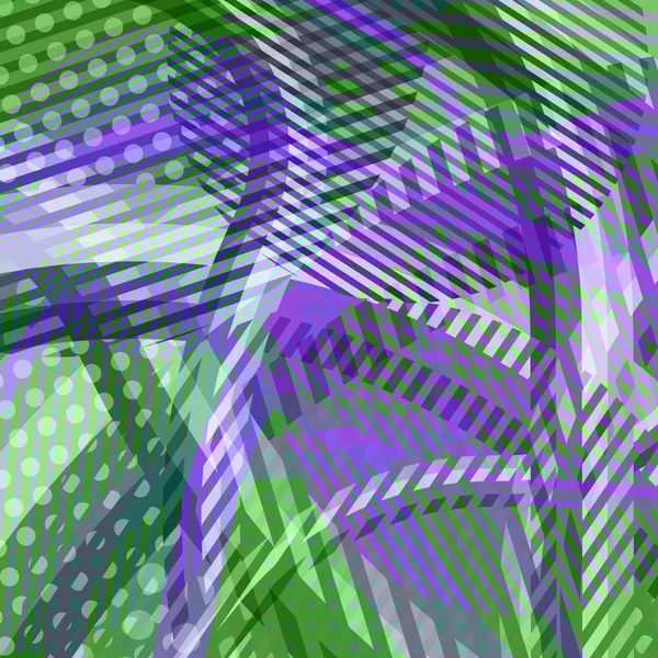 Fondo Disco Colorido Abstracto Creado Con Rayas Puntos Patrones Colores — Vector de stock