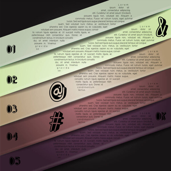 Красочная инфографика с полосками разных оттенков. Вектор
