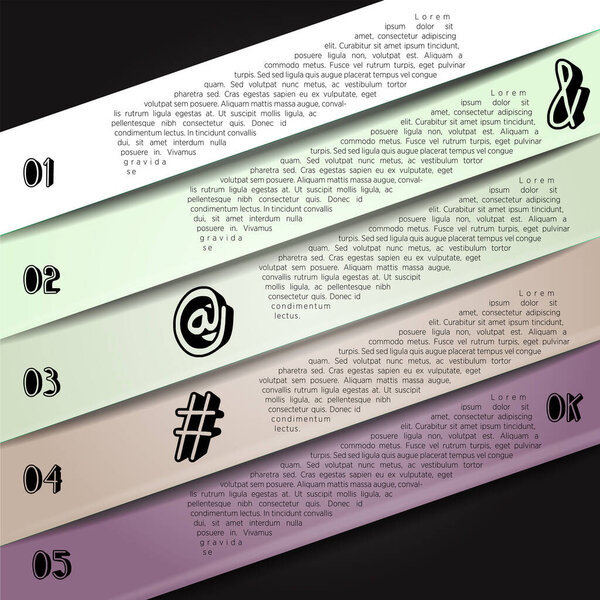 Красочная инфографика с полосками разных оттенков. Вектор
