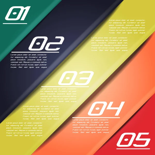 Farklı tonlarda çizgileri olan renkli bilgi grafikleri. Vektör