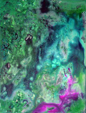 El çizimi soyut suluboya resim 