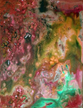 El çizimi soyut suluboya resim 