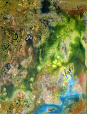 El çizimi soyut suluboya resim 