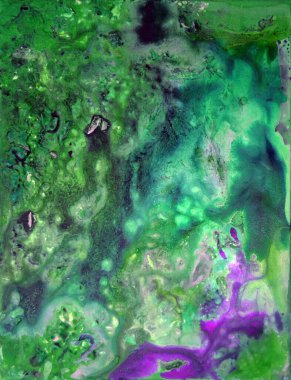 El çizimi soyut suluboya resim 