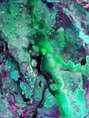 El çizimi soyut suluboya resim 