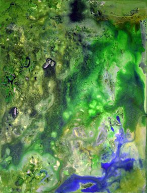 El çizimi soyut suluboya resim 