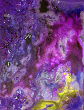 El çizimi soyut suluboya resim 