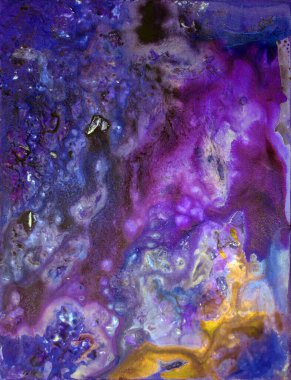 El çizimi soyut suluboya resim 