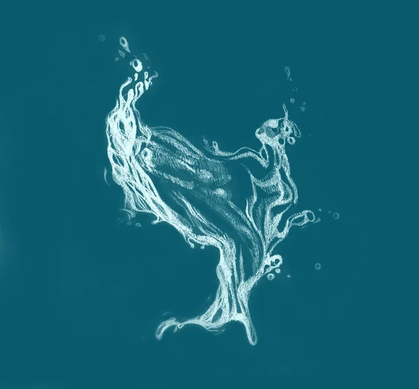 Ручной Рисунок Акварели Брызг Воды — стоковое фото