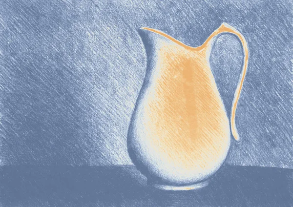 Håndtegnet Vannfargebilde Vase – stockfoto