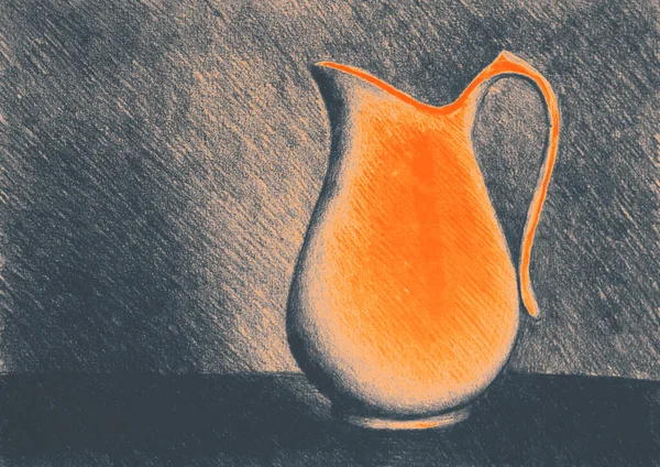 Handritad Akvarell Bild Vas — Stockfoto