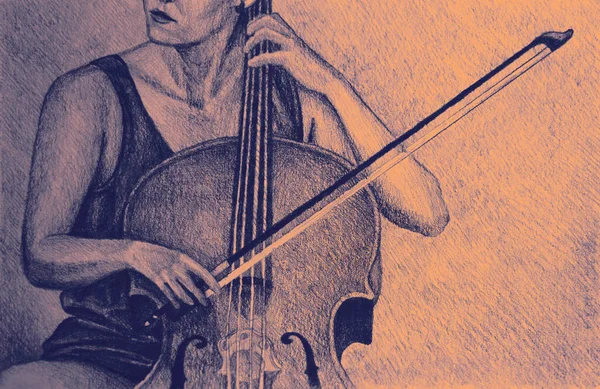 How to draw a Violin Cello  Music drawings Nature art painting Cello  art