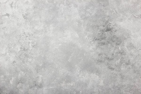 Gray shabby concrete background. Top view, copy space