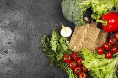 Karışım-in taze sebze (biber, domates, soğan,