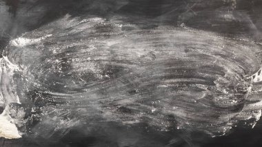 Beyaz un koyu arka plan üzerinde. Üstten Görünüm. Gıda arka plan