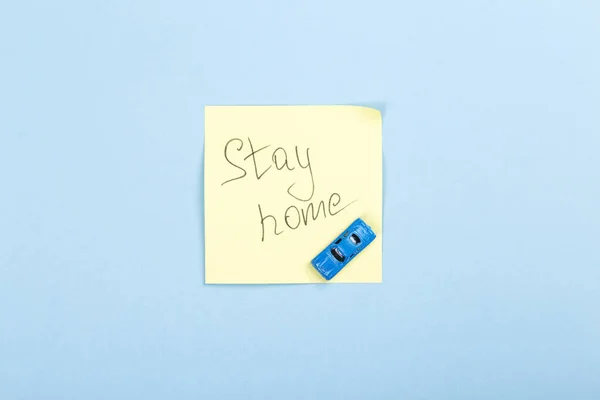 Concept Self Isolation Quarantine Stay Home Wtoy Car Sticker Text — Stock Photo, Image