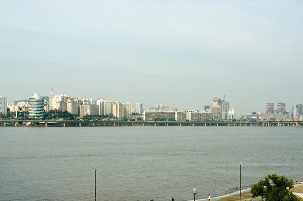 Río Hangang en Seúl en verano en Corea — Foto de Stock