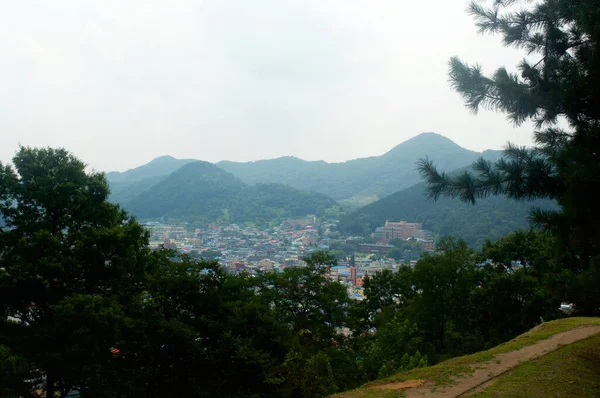 Twierdza Gongju Gongsanseong Korei Południowej Światowe Dziedzictwo Unesco — Zdjęcie stockowe