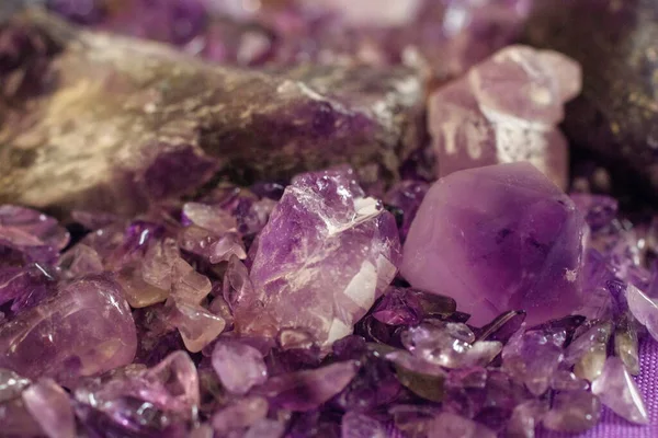 Amethysts Different Breeds Sizes — Stock Photo, Image