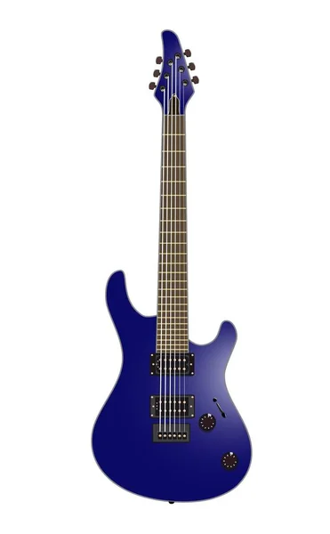 Vintage elektrische rock gitaar in kleur — Stockvector