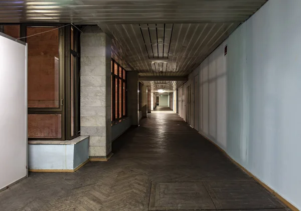 dark empty basement corridor interior