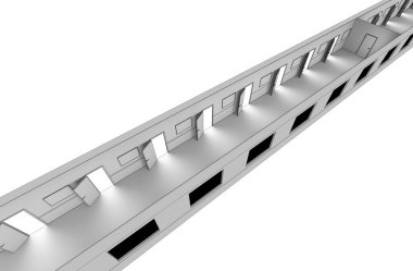 3d iç görüntü koridoru