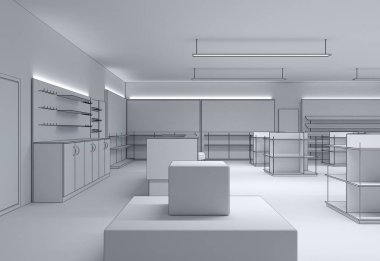 İç görüntülemeyi kaydet, 3D gri illüstrasyon 