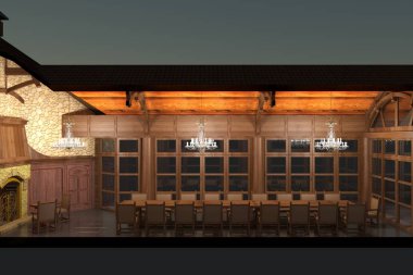 Salon içi görselleştirme, 3D illüstrasyon