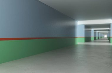 3d iç görüntü koridoru