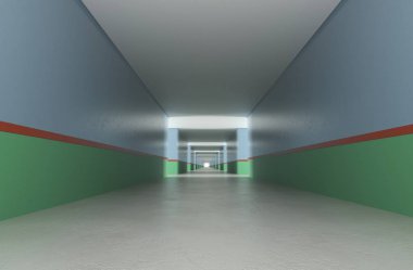 3d iç görüntü koridoru