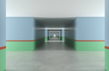 3d iç görüntü koridoru