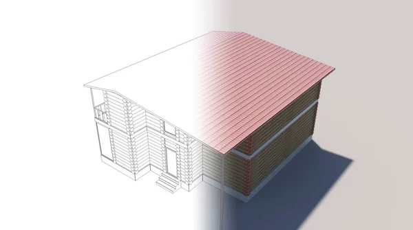 Immeuble Maison Visualisation Illustration — Photo