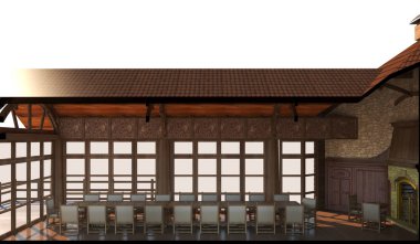 Salon içi görselleştirme, 3D illüstrasyon