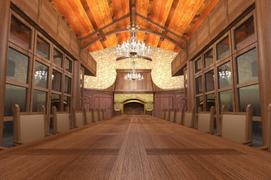 Salon içi görselleştirme, 3D illüstrasyon