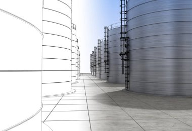 Ev binası, 3 boyutlu görselleştirme, illüstrasyon