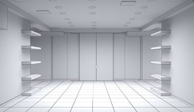 İç görüntülemeyi kaydet, 3D gri illüstrasyon 