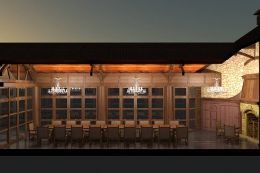 Salon içi görselleştirme, 3D illüstrasyon