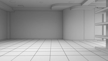 İç görselleştirmeyi kaydet, 3d illüstrasyon