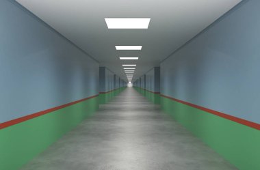 3d iç görüntü koridoru