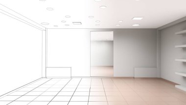 İç görselleştirmeyi kaydet, 3d illüstrasyon