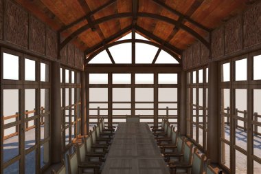 Salon içi görselleştirme, 3D illüstrasyon